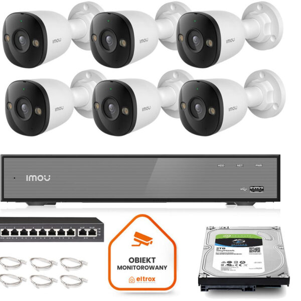 Sada monitoringu IMOU 6x kamera PS3E-8Q0 8MP POE
