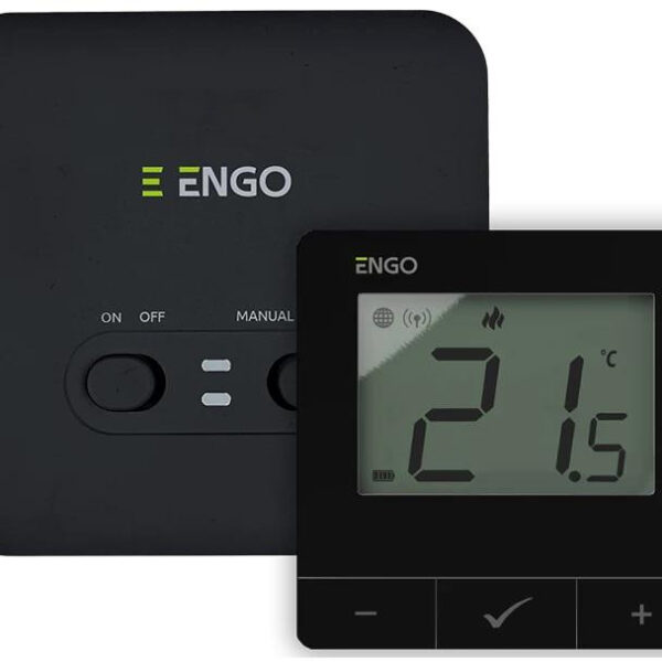 ENGO Controls E20i-B - Internetový, bezdrôtový regulátor teploty, Wi-Fi, čierny