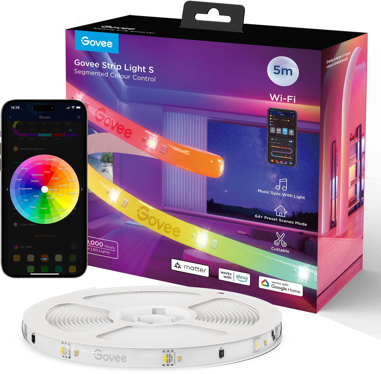 Govee H612A 5m Páska LED Wi-Fi, Bluetooth, Rgbic