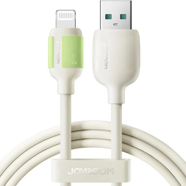 Kábel Joyroom S-A53 3A USB-A - Lightning s fluorescenčnou koncovkou 2 m - béžový