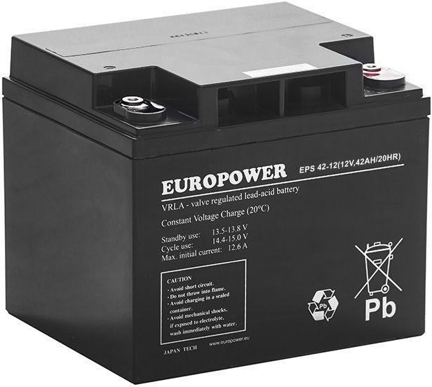 Akumulátor AGM Europower série EPS 12V 42Ah (Životnosť 8-12 lat)