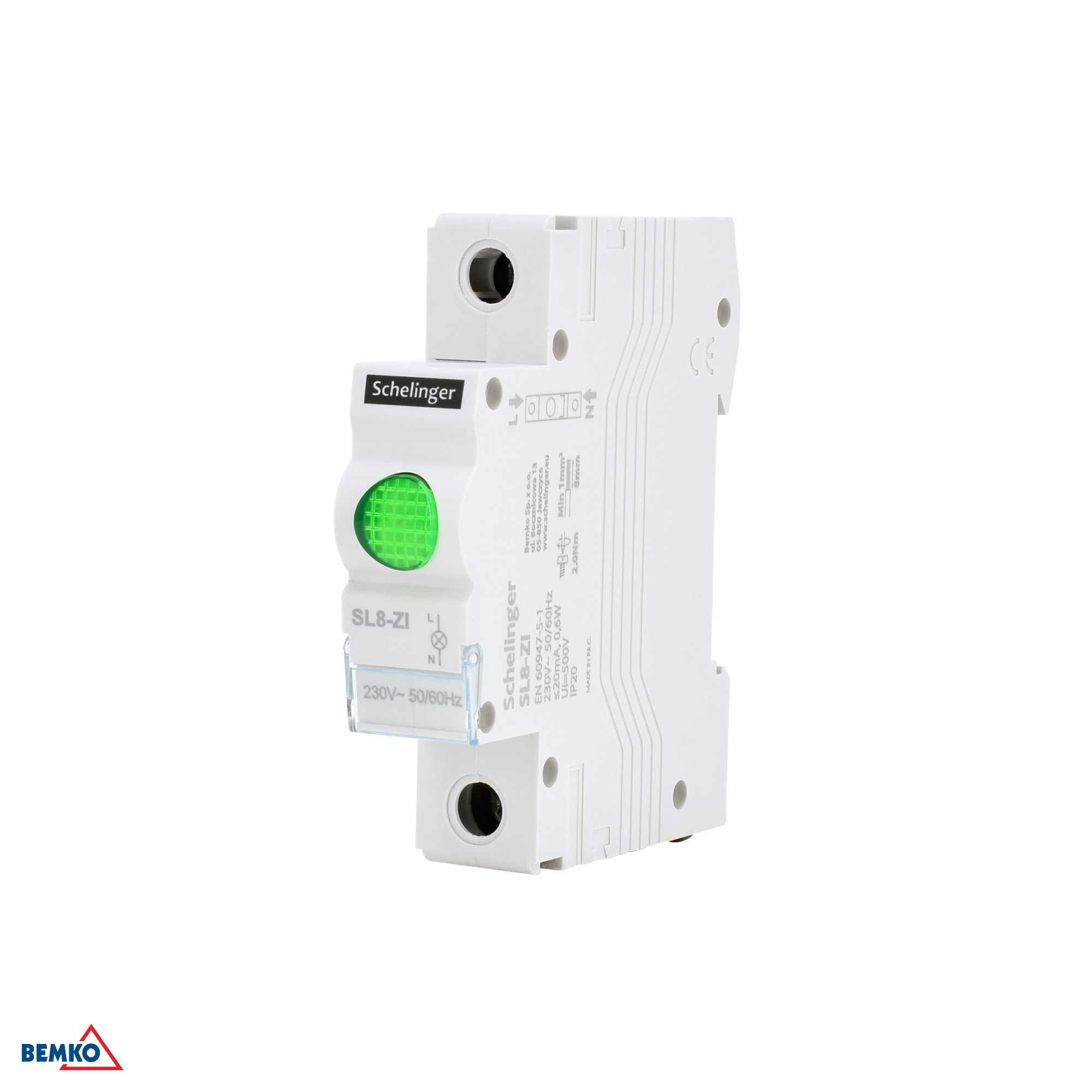 Lampa signalizačná LED SL8 zelená Schelinger