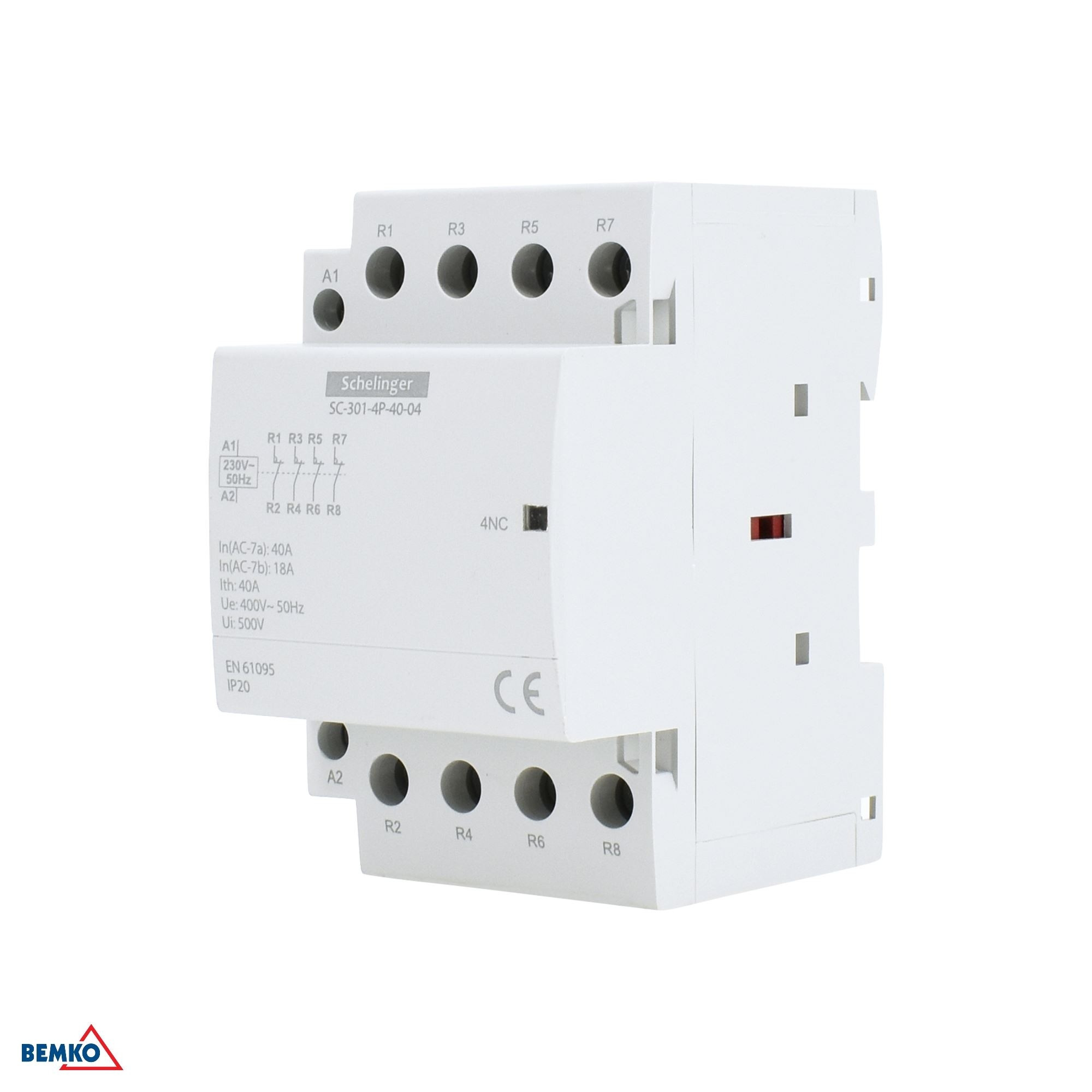 Stýkač modulárny SC301 4P 40A Typ 40 (4NO + 0NC) Schelinger