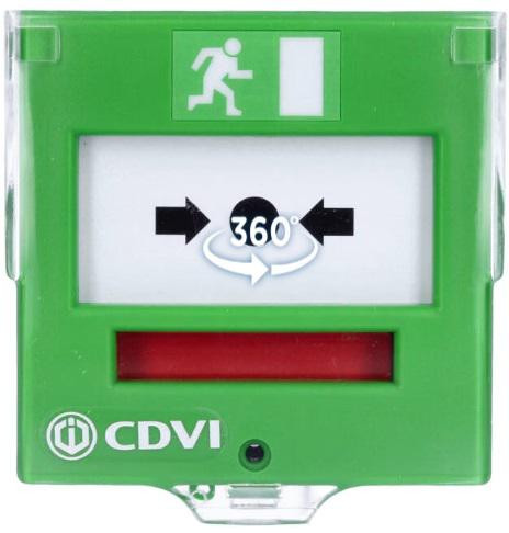 Ewakuacyjny tlačidlo výstupy s elastyczną membraną, 2 kontakty CDVi BBGP2V