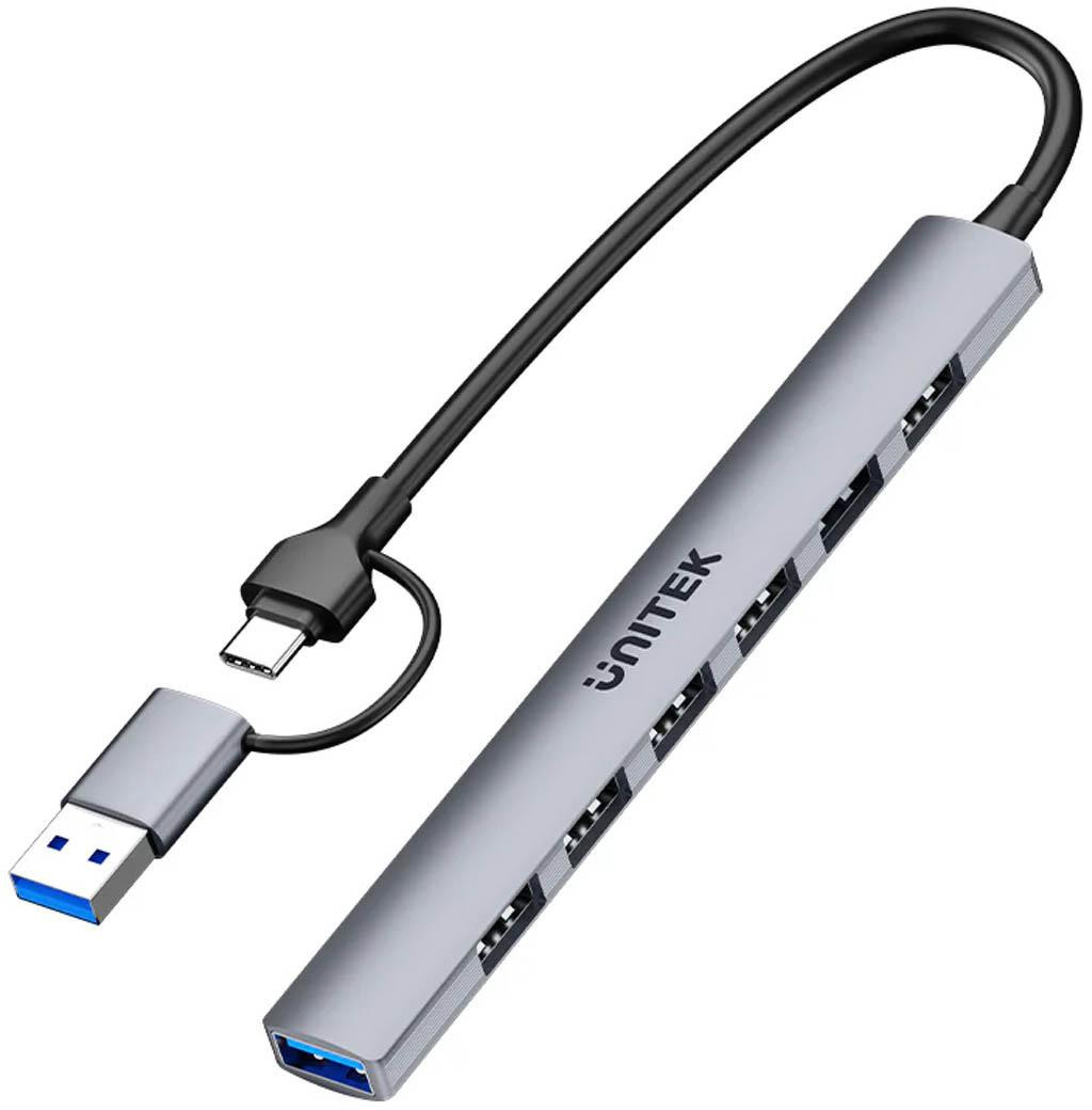 Unitek Hub USB-A/C 7v1 s adapterem
