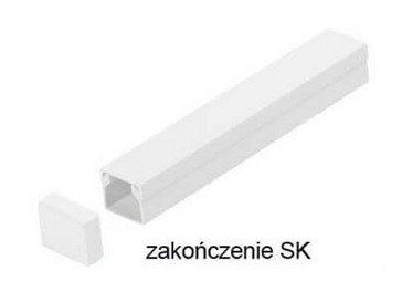 Príslušenstvo pre lišty elektroinštalačných, ukončenie Biely SK 25x18 (1 ks)