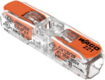 Rýchlospojka priechodná univerzálna Linka/Drôt 2x 0,2-4mm2 WAGO 221-2411 (Balenie 60 ks)