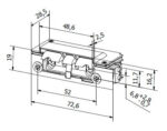 Elektrický otvárač Hartte XS00U-C séria XS 12-24V AC/DC nízkonapäťový s vyšmyknutím – Obrázok 2