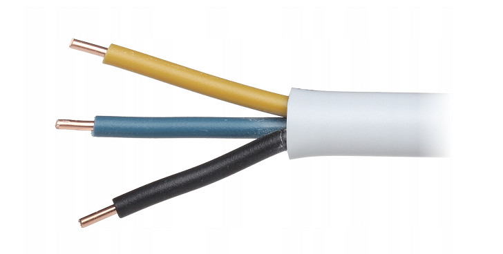 Kábel elektrický drôt okrúhly YDY 450/750V 3x2,5mm2 100m Mercor