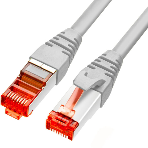 Patch kábel Krútená dvojlinka Getfort CAT.6A S/FTP LSOH 10m sivý