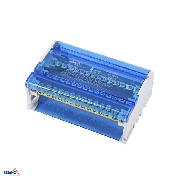 Blok rozvodný 60 svoriek 4x15 (11x5.3mm + 2x7.5mm + 2x9.1mm)