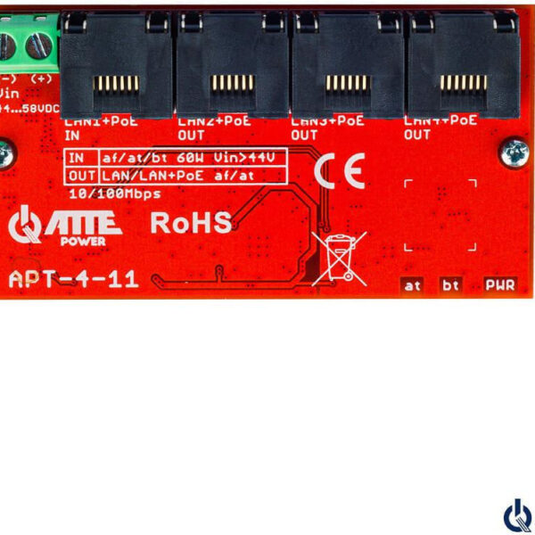 ATTE APT-4-11 Switch POE 4 portový 10/100Mbps, extender