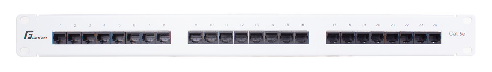 Patch Panel UTP CAT.5E 24 Porty Sivý PGF-5EUTP24-B5-G Getfort