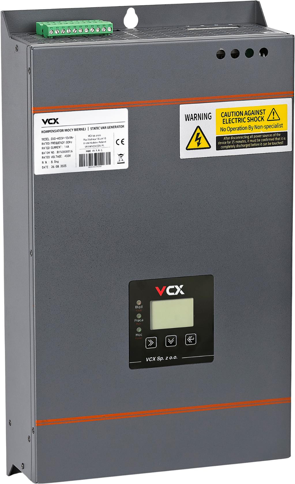 Kompensator výkonu biernej VCX SVG 400V 10kVAr