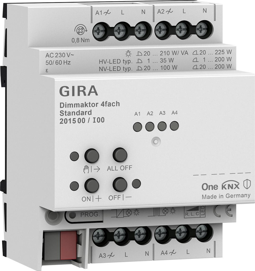 GIRA akčný člen stmievací 4x standard KNX ONE 201500