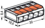 Rýchlospojka univerzálna Linka/Drôt 5x 0,2-4mm2 WAGO 221-415 (Balenie 25 ks) – Obrázok 3
