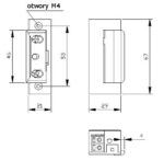 Zámok Elektra R4 Z PAM. Z Blok. Symetr. 24V; 7544 – Obrázok 4