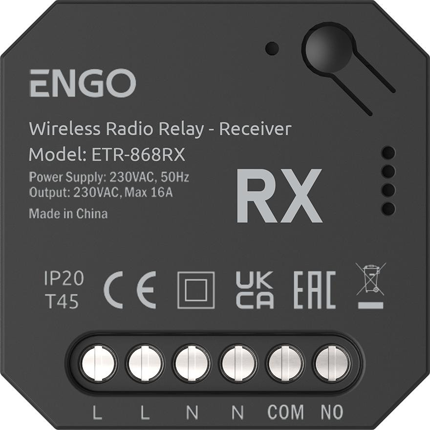 ENGO Controls ETR-868RX - Doplnkový prijímač do relé bezdrôtovégo EngoLink ETR-868