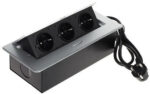 Lišta napájacia meblowa 3 zásuvky FPS-3S/Cable