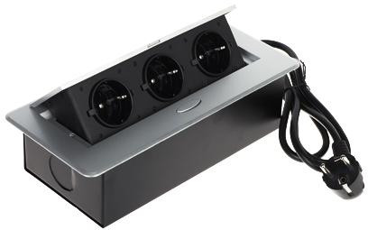 Lišta napájacia meblowa 3 zásuvky FPS-3S/Cable