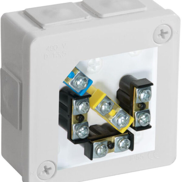 Inštalačná krabica nadomietková s svorkami 6 vstupov Viplast VP-22 Biela IP55 86x86x40mm 022-51