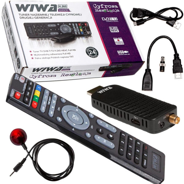 Tuner DVB-T/T2 WIWA H.265 MINI