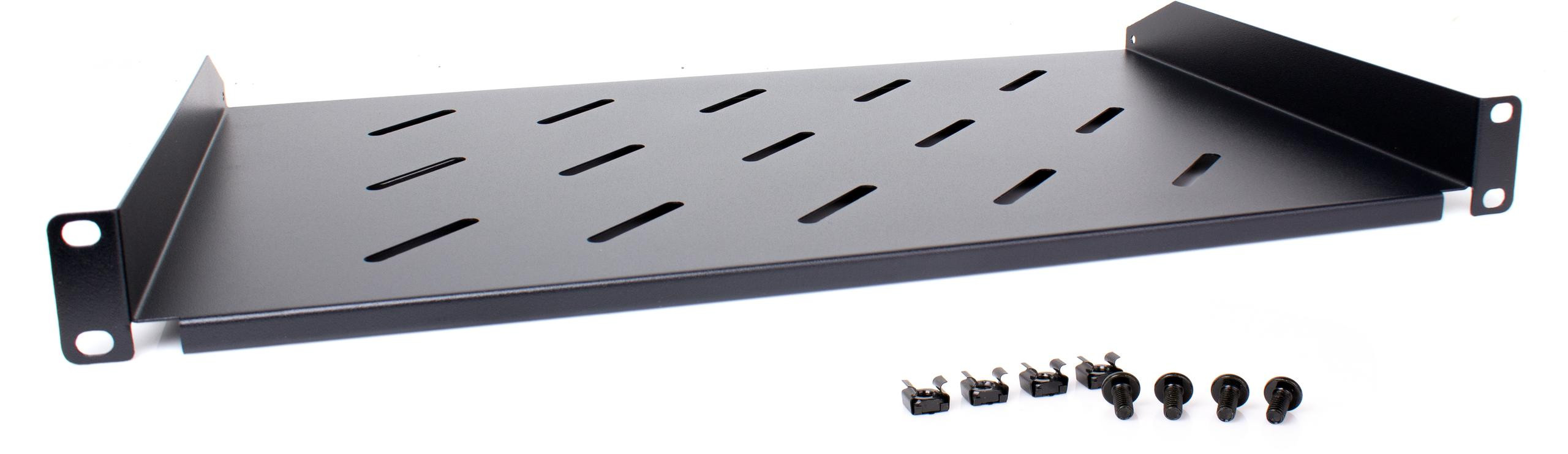 Polica rackowa univerzálna Getfort 19 palcov 1U 170mm Čierna
