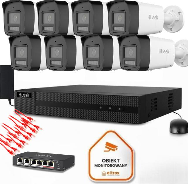 Sada do monitoringu HiLook 6 kamery IP IPCAM-B8-30DL/A