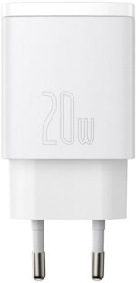 Nabíjačka Sieťová Baseus Compact Quick Charger CCXJ-B02 20W 1x USB-A 1x USB-C PD 3.0 QC 3.0 Biela – Obrázok 8