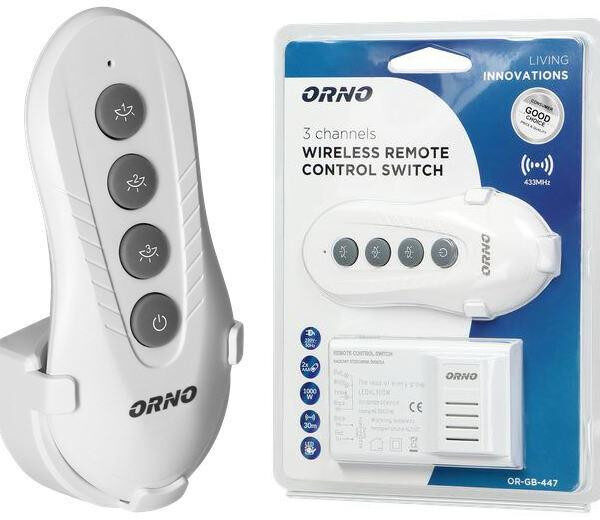 Bezdrôtový Ovládač Osvetlenia ORNO OR-GB-447 1 diaľkový ovládač
