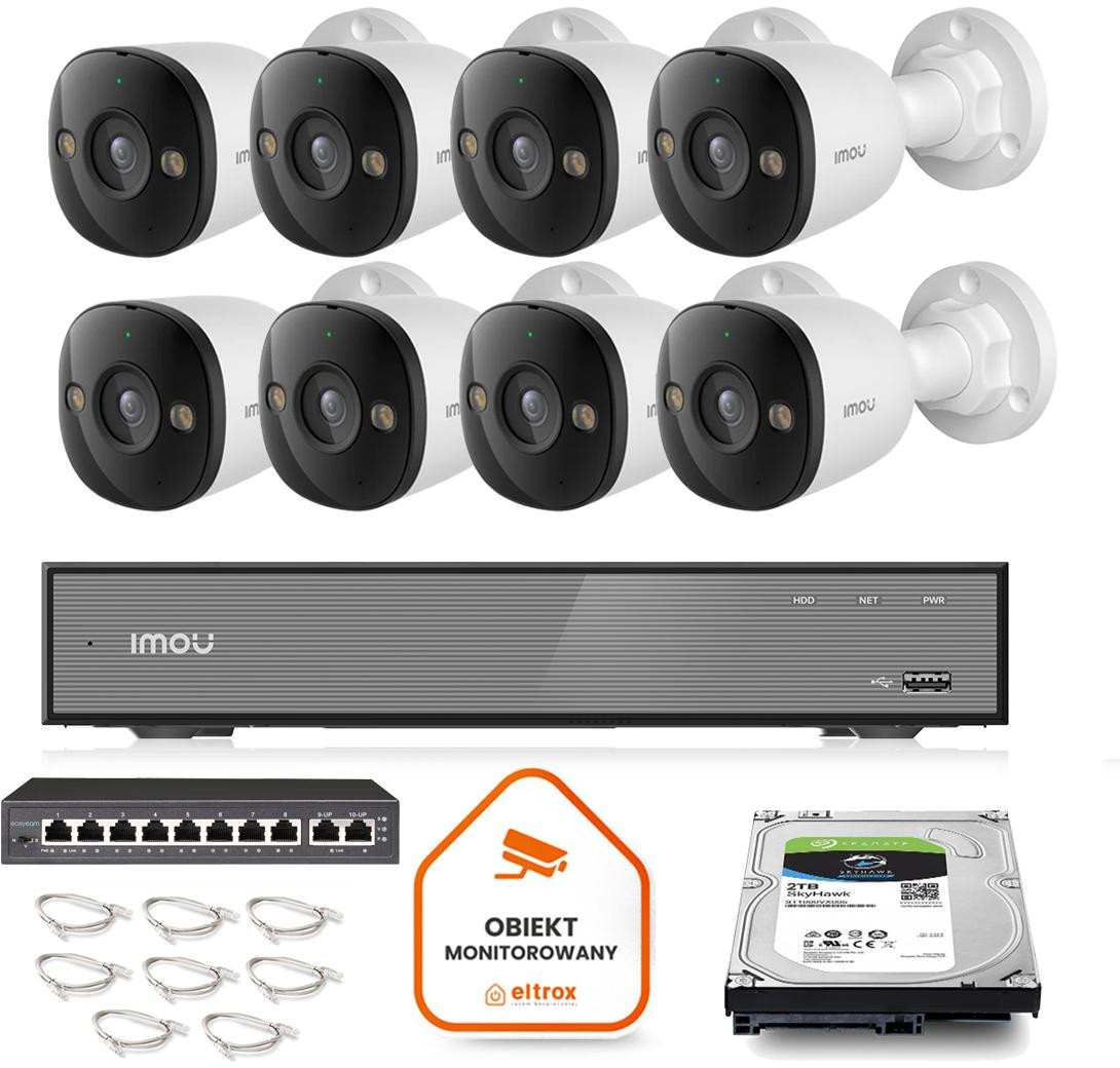 Sada monitoringu IMOU 8x kamera PS3E-8Q0 8MP POE
