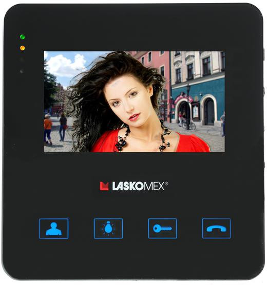 Laskomex Monitor MVC-8251 Čierny farebný 4.3 palca s obsluhou strážnice PR1