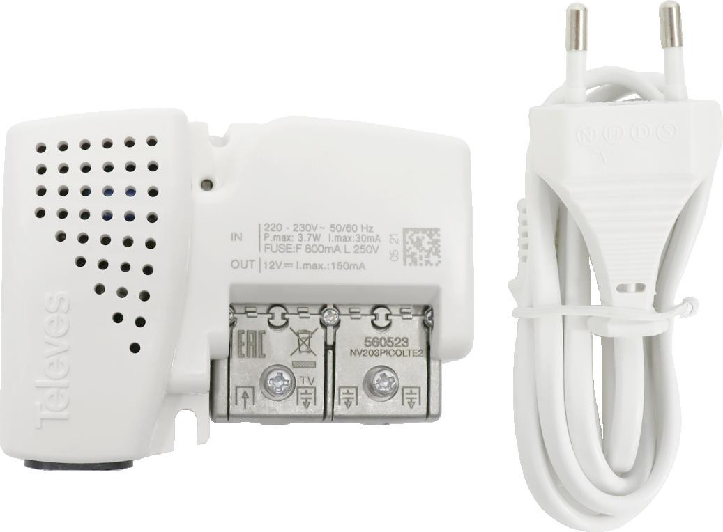 Zosilňovač domový PicoKom 3 výstupy (2+TV): VHF/UHF-LTE700 Ready ref.560523