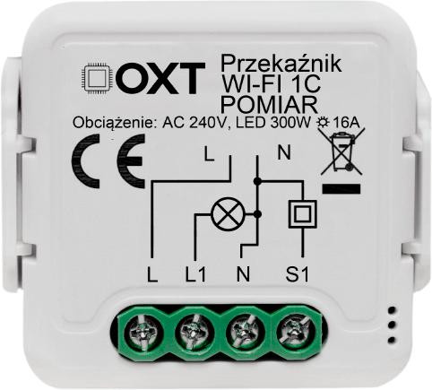 Modul OXT relé 1 obvod meranie 16A WIFI Tuya T220P