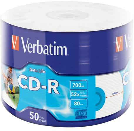 Dosky CD-R Verbatim Extra Protection Printable (50 ks)