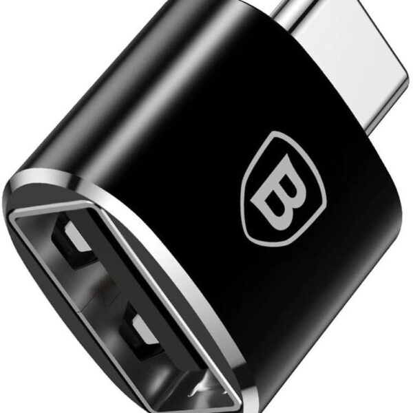 Adaptér / redukcia s USB-A (samica) na USB-C (samec), Baseus MINI, čierny