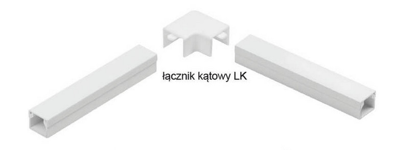 Príslušenstvo pre lišty elektroinštalačných, spínač rohový Biely LK 35x18 (1 ks)