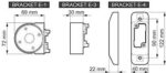 SATEL BE WAVE Držiak guľový do detektorov Outdoor Motion Detector - sivý Bracket E-5 GY ABAX2 – Obrázok 2