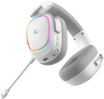 Slúchadlá Rampage Retsu Slúchadlá bezdrôtové nauszne BT 2.4G RGB biele – Obrázok 3