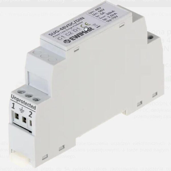 Obmedzovač prepätí 48V DC na na lištu DIN Ewimar SUG-48VDC/DIN