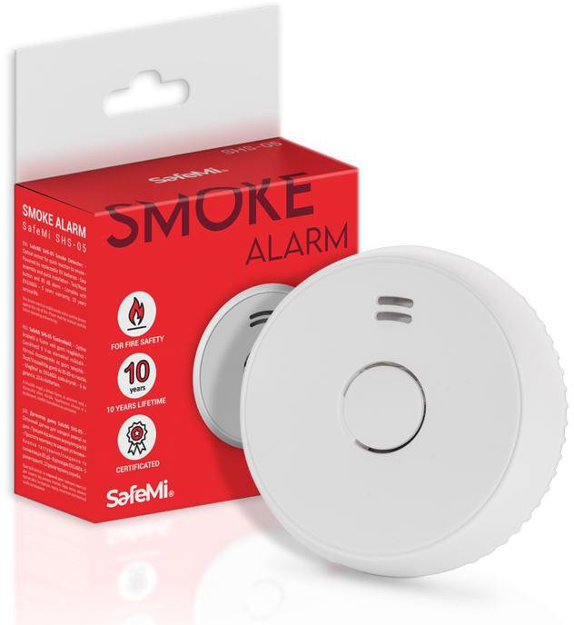 Senzor dymu SafeMi SHS-05 na baterię