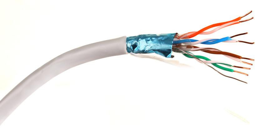 Kábel Krútená dvojlinka Getfort CAT.6 F/UTP PVC sivý 1m