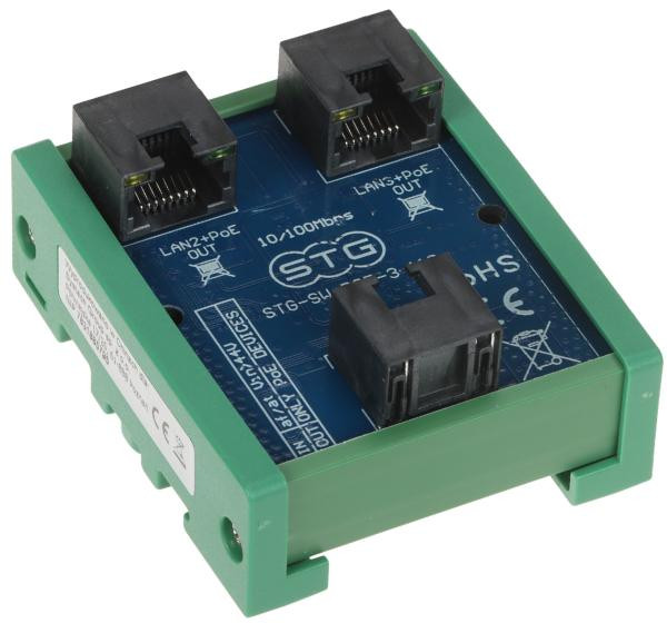 Switch POE / Extender STG-SW-POE-3-110 3-Portový STG