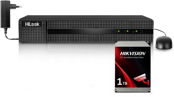 Rekordér 5v1 HiLook 4 kanálový 5MP DVR-4CH-5MP s diskom 1TB