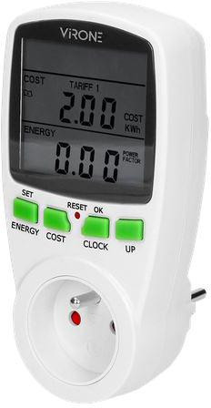 Watomierz Virone EM-1 dwutaryfowy, s displejom LCD