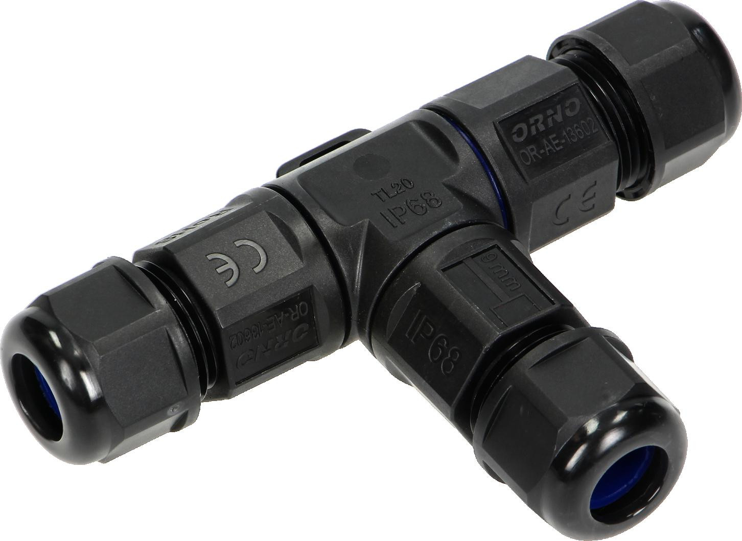 Konektor Spojka káblová rozbočovač T IP68, 3x4mm², 450V/25A OR-AE-13602