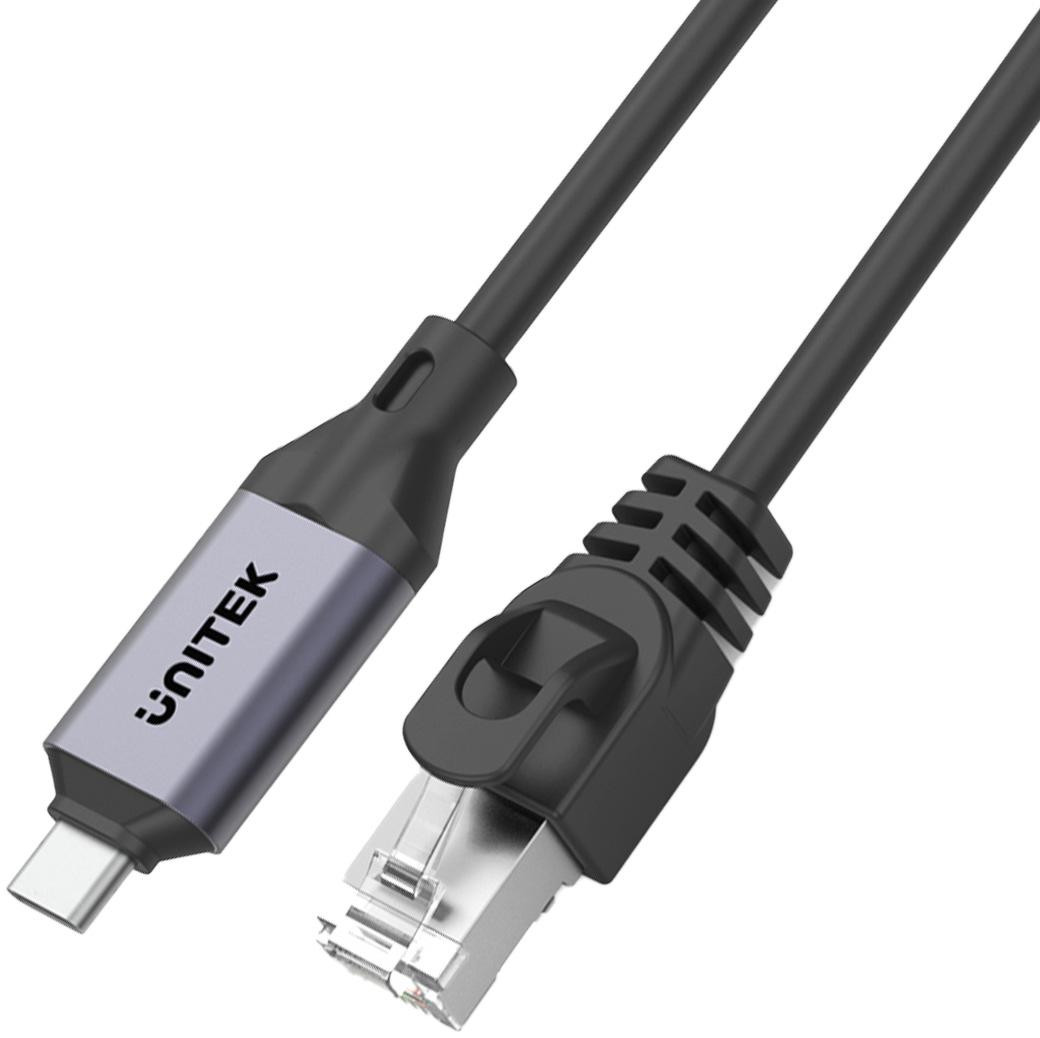 Unitek Kábel Ethernet USB C RJ-45 LAN, kábel sieťový, 3m
