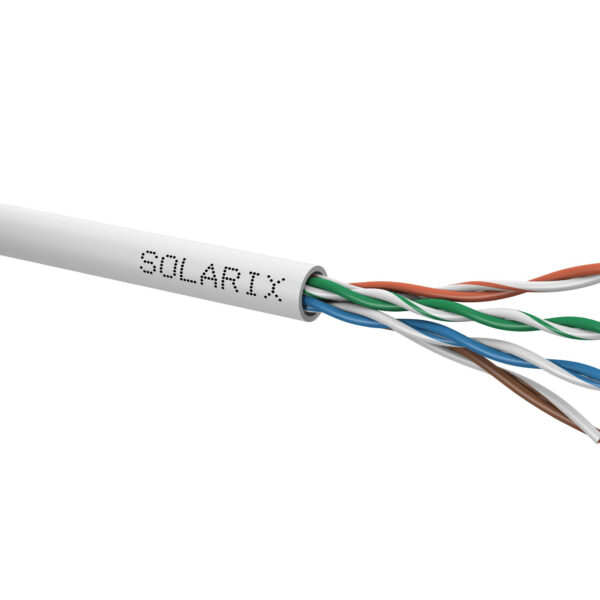 Kábel Krútená dvojlinka Solarix CAT.5E U/UTP PVC kartón 305m