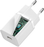 Nabíjačka Sieťová Baseus Super Si Quick Charger 1C CCSUP-J02 30W 1x USB-C PD 3.0 QC 3.0 Biela – Obrázok 9