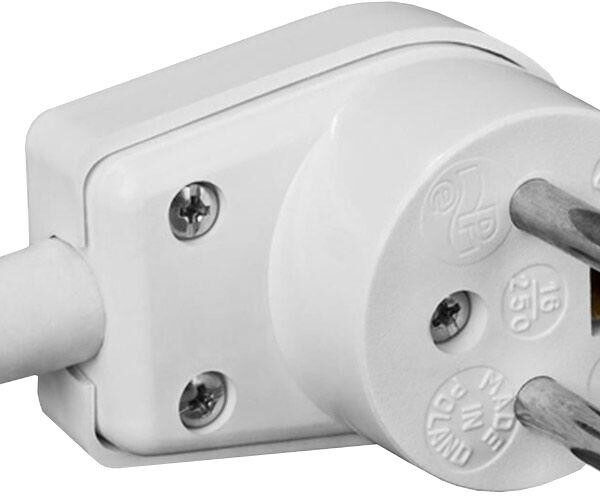 Zástrčka rohová 220-01 16A 250V IP20 Biela Viplast 220-01